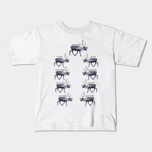 Santas reindeer Kids T-Shirt